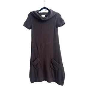 Shae Brown Cotton Cashmere Blend Knitted Sweater Dress